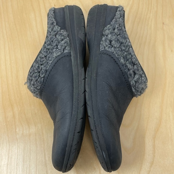 Merrell Encore Cassie Leather/Wool Slip On Clogs Black Size 10 - Picture 8 of 9